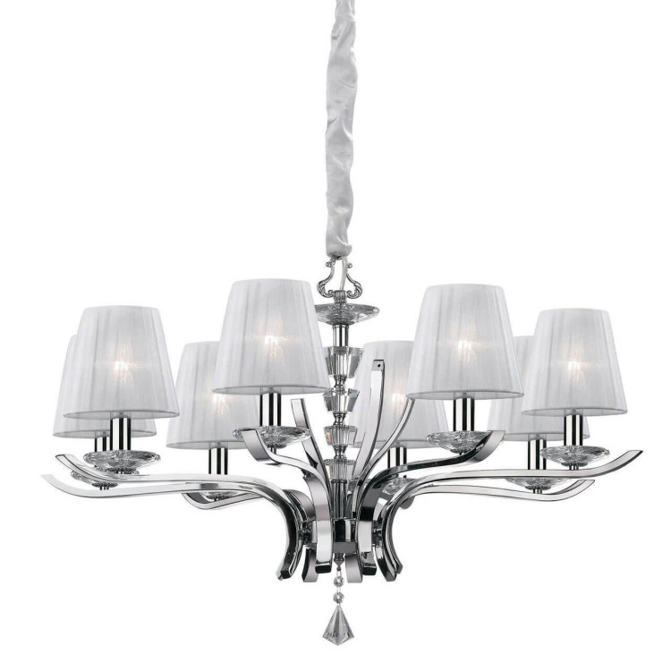 Подвесная люстра Ideal Lux Pegaso SP8 Bianco 059242 Подвесная люстра Ideal Lux Pegaso SP8 Bianco 059242