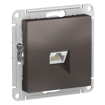 Розетка Schneider Electric Atlas Design RJ-45 кат. 6a, мокко