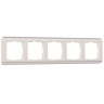 Рамка из поликарбоната на 5 постов Stream перламутровый W0052113