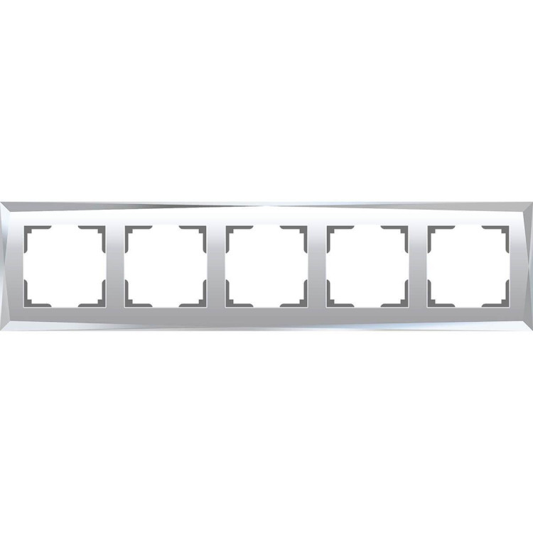 Рамка Werkel Diamant на 5 постов зеркальный WL08-Frame-05 4690389143854