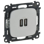 Зарядное устройство Legrand Valena Allure алюминий 754997