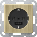 Розетка Gira System 55 Schuko с/з 16A 250V безвинтовой зажим бронза/антрацит 0188603