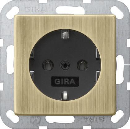 Розетка Gira System 55 Schuko с/з 16A 250V безвинтовой зажим бронза/антрацит 0188603