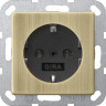 Розетка Gira System 55 Schuko с/з 16A 250V безвинтовой зажим бронза/антрацит 0188603