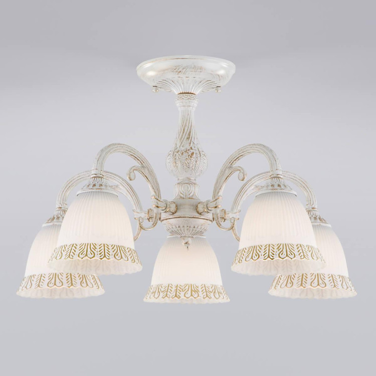 Потолочная люстра Eurosvet Campina 60107/5 белый с золотом