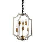 Подвесная люстра Lumina Deco Modesco LDP 8014-3+3 BK+AK Подвесная люстра Lumina Deco Modesco LDP 8014-3+3 BK+AK