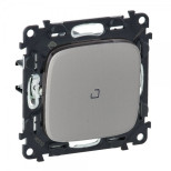 Переключатель промежуточный Legrand Valena Allure с подсветкой, алюминий 752007+665090+755087