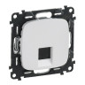 Розетка RJ-45 Legrand Valena Allure одиночная, cat. 6, до 1000 Мб/с, жемчуг 753042+755419