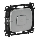 Выключатель под жалюзи Legrand Valena Allure с фиксацией, алюминий 752029+755147