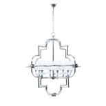 Подвесная люстра Lumina Deco Baltimore LDP 8020-6 CHR+WT Подвесная люстра Lumina Deco Baltimore LDP 8020-6 CHR+WT