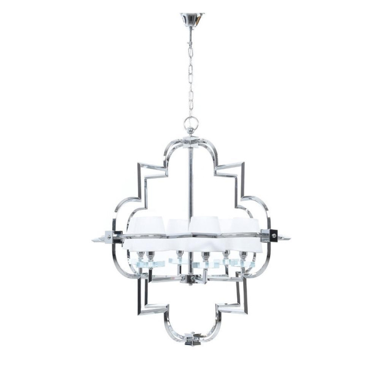 Подвесная люстра Lumina Deco Baltimore LDP 8020-6 CHR+WT Подвесная люстра Lumina Deco Baltimore LDP 8020-6 CHR+WT