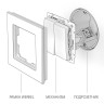 Выключатель двухклавишный проходной Werkel серо-коричневый W1122007 4690389161247