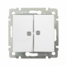 Выключатель двухклавишный Legrand Valena Classic с подсветкой, белый 774428