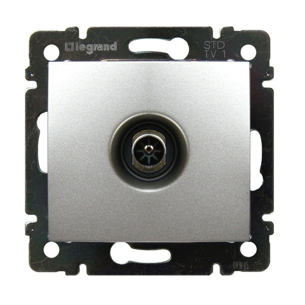 Розетка TV Legrand Valena Classic звезда 1,5 дБ, алюминий 770129