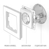 Розетка с заземлением и шторками серо-коричневая WL07-SKGS-01-IP44 4690389054068