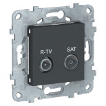 Розетка R-TV/SAT Schneider Electric Unica New антрацит