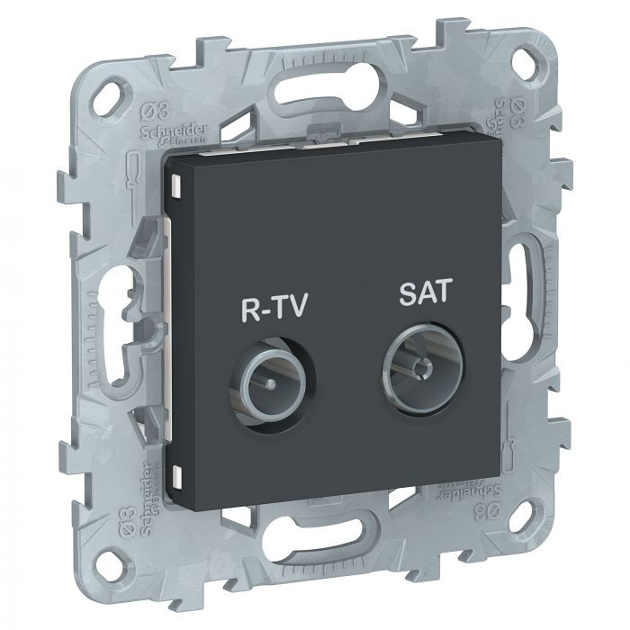 Розетка R-TV/SAT Schneider Electric Unica New антрацит