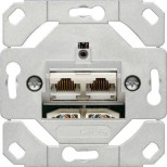 Розетка компьютерная двойная наклонная Gira System 55 6 кат 245200