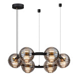 5041/60L L-VISION ODL24 545 черн./золото/дымчатый/металл/стеко Люстра LED 60W 4000К 1526Лм TRONI
