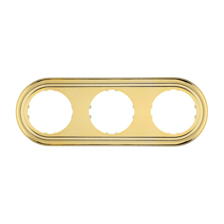 Рамка LK Studio 3-постовая круглая (золото) Vintage-Classic 889316-1