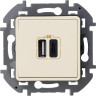 Зарядное устройство USB+A-C Legrand Inspiria слоновая кость, 673761