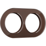 Рамка Werkel Favorit Runda на 2 поста коричневый WL21-frame-02 4690389141966