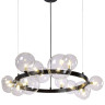 Подвесная люстра Crystal Lux Agata SP15 V2 Black/Transparente