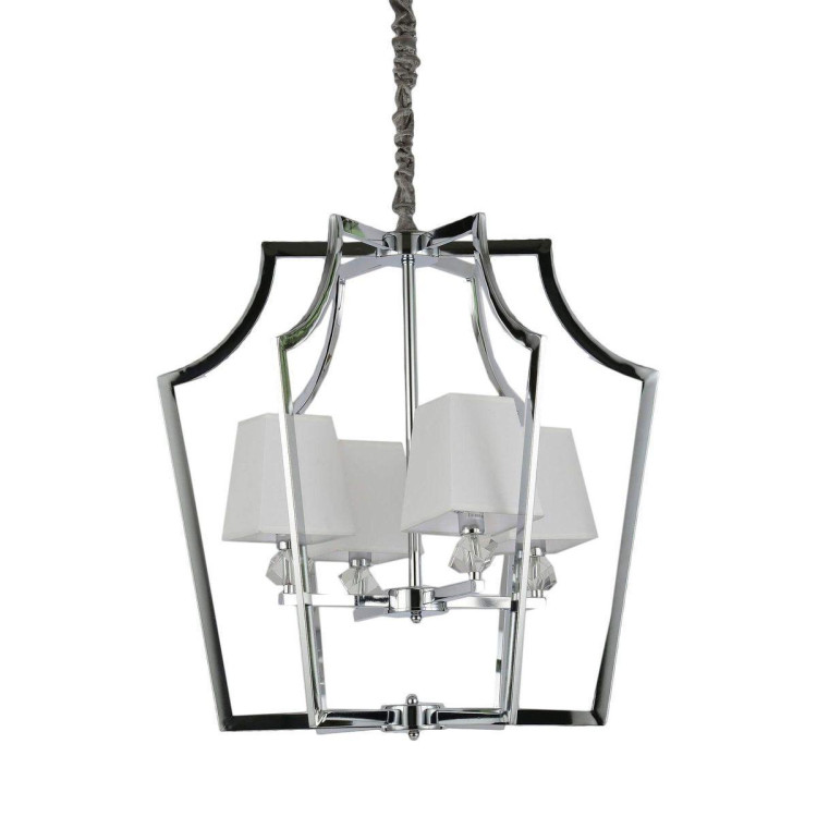 Подвесная люстра Lumina Deco Montero LDP 1249-4 CHR+WT Подвесная люстра Lumina Deco Montero LDP 1249-4 CHR+WT