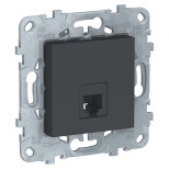 Розетка RJ-11 Schneider Electric Unica New антрацит