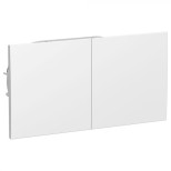 Розетка двойная Schneider Electric Atlas Design со сдвижными крышками, в сборе, белая
