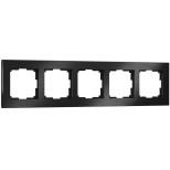 Рамка Werkel Aluminium на 5 постов алюминий черный WL11-Frame-05 4690389110481