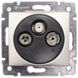 Розетка TV-FM-SAT Legrand Valena Classic звезда 1,5 дБ, алюминий 770135