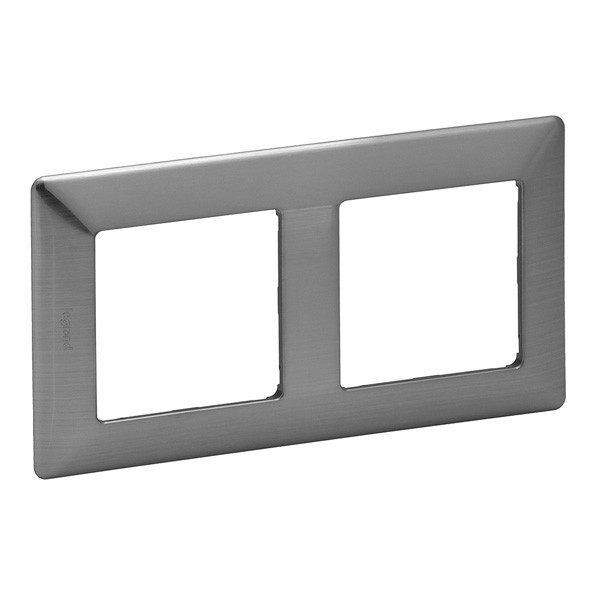 Рамка Legrand Valena Life на 2 поста, сталь 754152