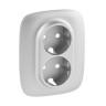 Лицевая панель Legrand Valena Allure для двойных розеток 2К+З, алюминий 754957