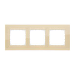 Рамка LK Studio 3-постовая, натуральное стекло (кремовый) LK80 844317-1