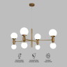 Умная подвесная люстра с плафонами 30182/8 латунь