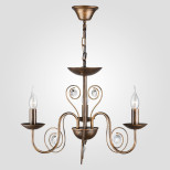  Подвесная люстра Eurosvet 60018/3 черный с золотом