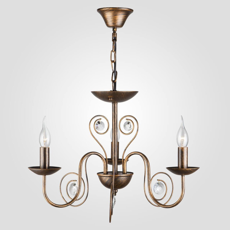  Подвесная люстра Eurosvet 60018/3 черный с золотом