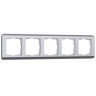 Рамка из поликарбоната на 5 постов Stream серебряный W0052106