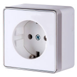 Розетка Werkel с заземлением Gallant белая WL15-02-01 4690389102080