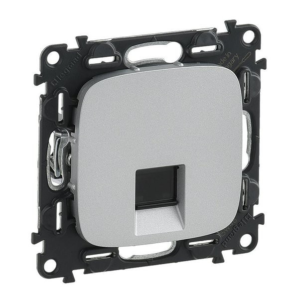 Розетка RJ-45 Legrand Valena Allure одиночная, cat. 5e, до 100 Мб/с, алюминий 753940