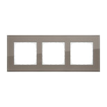 Рамка LK Studio 3-постовая, натуральное стекло (серо-коричневый) LK80 844319-1
