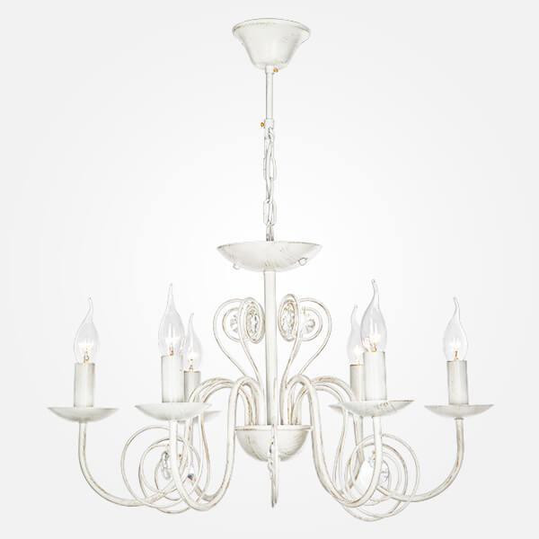  Подвесная люстра Eurosvet 60018/6 белый с золотом