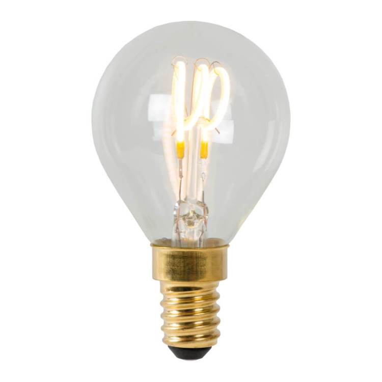 Лампа светодиодная диммируемая Lucide E14 3W 2700K прозрачная 49046/03/60 Лампа светодиодная диммируемая Lucide E14 3W 2700K прозрачная 49046/03/60