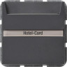 Выключатель карточный Gira System 55 с подсветкой 10A 250V антрацит 014028