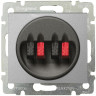 Розетка для колонок Legrand Valena Classic двойная, алюминий 770124