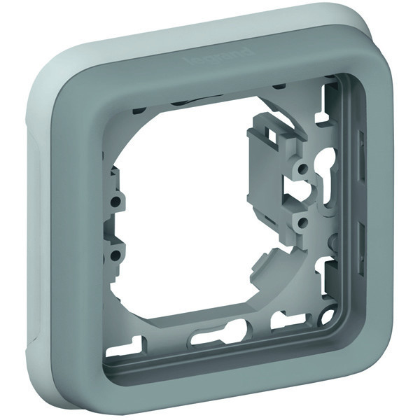 Рамка с суппортом Legrand Plexo IP55 на 1 пост, серая 069681