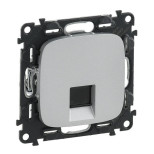 Розетка RJ-45 Legrand Valena Allure одиночная, cat. 6, до 1000 Мб/с, алюминий 753942