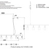 Подвесная люстра Crystal Lux CLT 015C6 L1200 BL