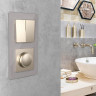 Выключатель Werkel двухклавишный шампань рифленый WL10-SW-2G 4690389085314